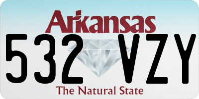 AR license plate 532VZY