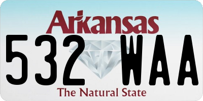 AR license plate 532WAA
