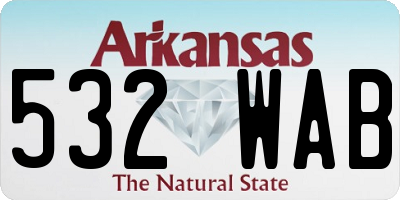 AR license plate 532WAB