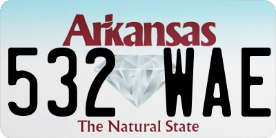 AR license plate 532WAE