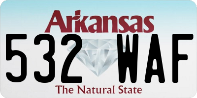 AR license plate 532WAF