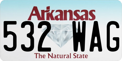 AR license plate 532WAG