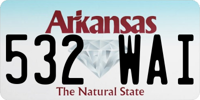 AR license plate 532WAI