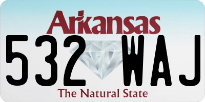 AR license plate 532WAJ
