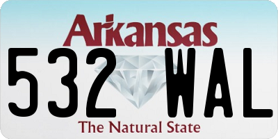 AR license plate 532WAL