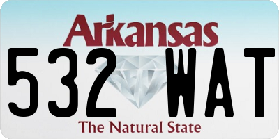 AR license plate 532WAT