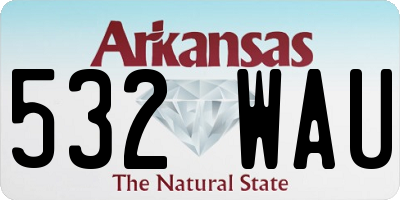 AR license plate 532WAU