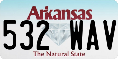 AR license plate 532WAV