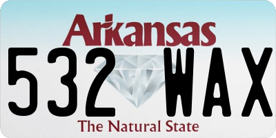 AR license plate 532WAX