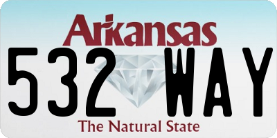 AR license plate 532WAY
