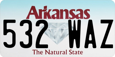 AR license plate 532WAZ