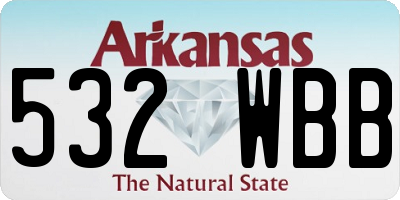 AR license plate 532WBB