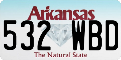 AR license plate 532WBD