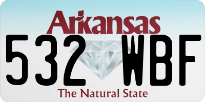 AR license plate 532WBF