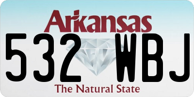 AR license plate 532WBJ