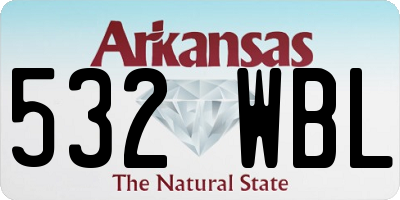 AR license plate 532WBL