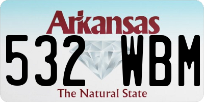 AR license plate 532WBM