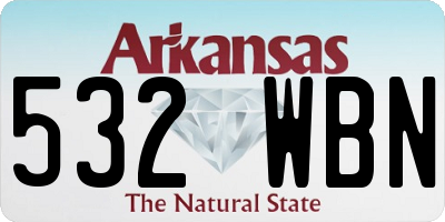 AR license plate 532WBN
