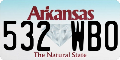 AR license plate 532WBO