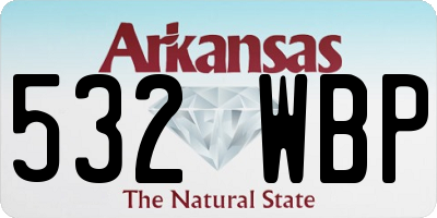 AR license plate 532WBP