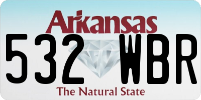 AR license plate 532WBR