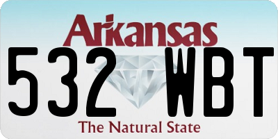 AR license plate 532WBT