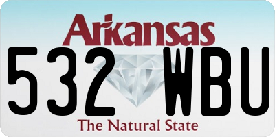 AR license plate 532WBU