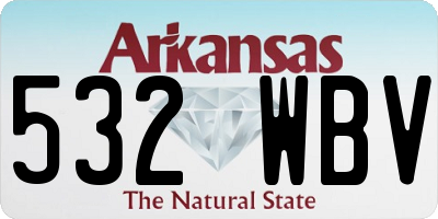 AR license plate 532WBV