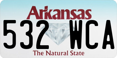 AR license plate 532WCA