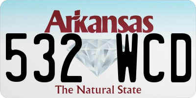 AR license plate 532WCD