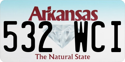 AR license plate 532WCI