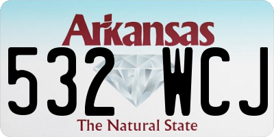 AR license plate 532WCJ