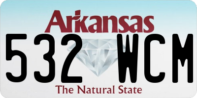 AR license plate 532WCM