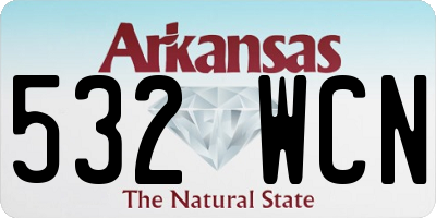 AR license plate 532WCN