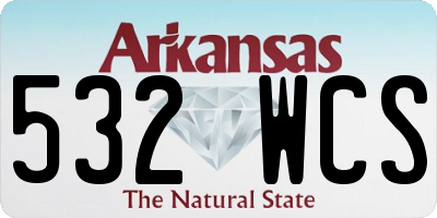 AR license plate 532WCS