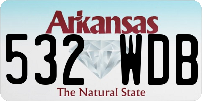 AR license plate 532WDB