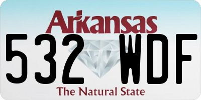 AR license plate 532WDF