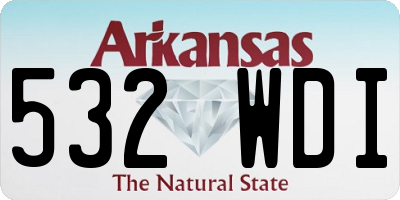 AR license plate 532WDI