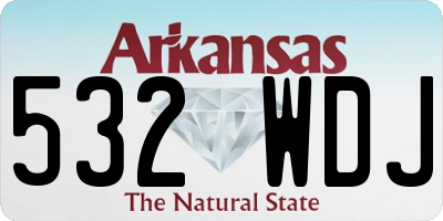 AR license plate 532WDJ