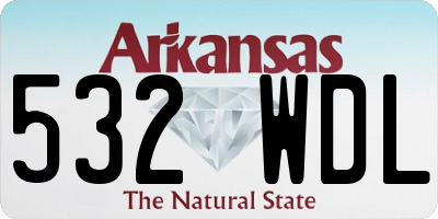 AR license plate 532WDL