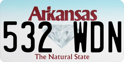 AR license plate 532WDN