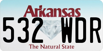AR license plate 532WDR