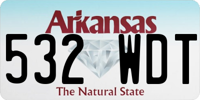AR license plate 532WDT