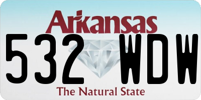 AR license plate 532WDW