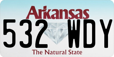 AR license plate 532WDY