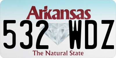 AR license plate 532WDZ