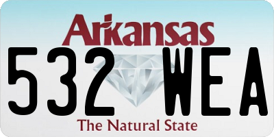 AR license plate 532WEA
