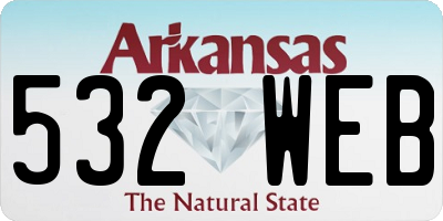 AR license plate 532WEB