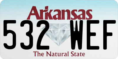 AR license plate 532WEF