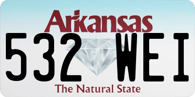AR license plate 532WEI